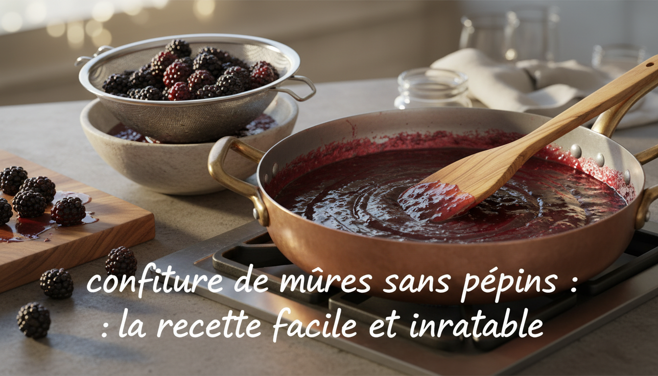 découvrez notre recette facile et inratable de confiture de mûres sans pépins pour un goût authentique et une texture parfaite à chaque fois.